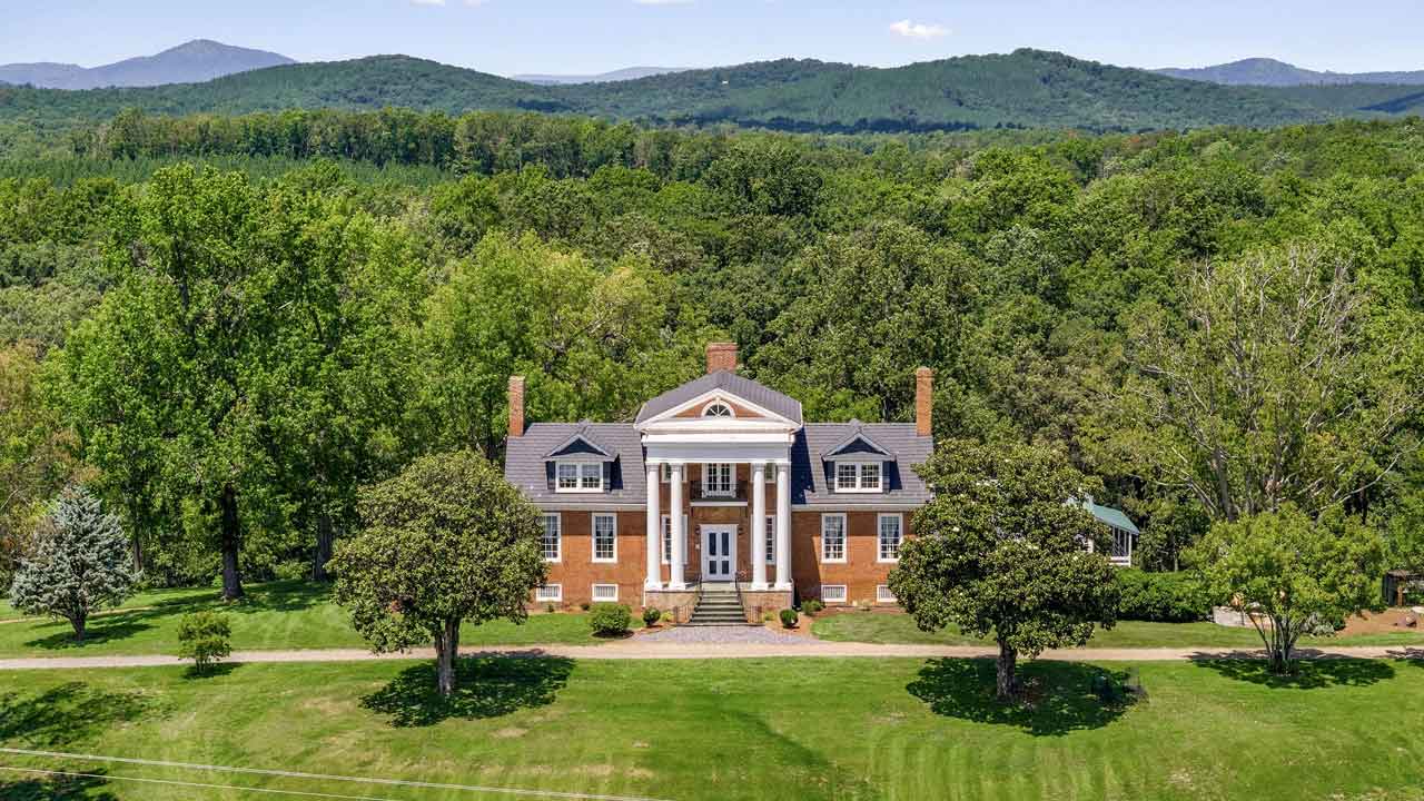 Bon Aire, a c.1812 Federal historic residence on 43 acres in Nelson County, Virginia